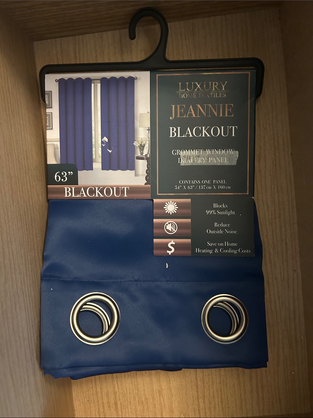 Blackout Grommet Window Panel - Blue